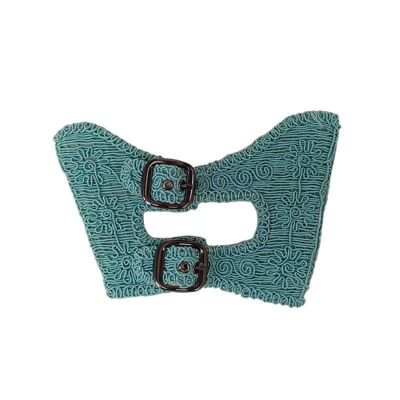 Customized new uppers accessories PP grass weaving PU embroidery rope embroidery women sandals uppers semi-finished jewelry wholesale processing