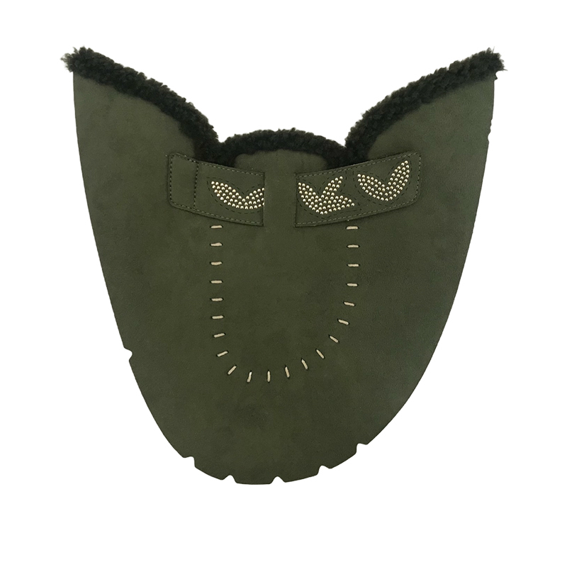 Customized women's sandals slippers shoes upper comfortable thick wool warm laser hot drilling accessories to sample processing