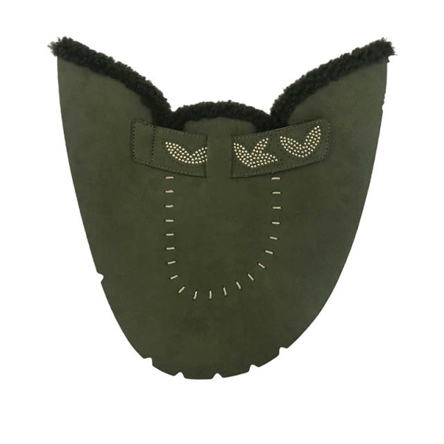 Customized women's sandals slippers shoes upper comfortable thick wool warm laser hot drilling accessories to sample processing