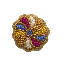 The realm of hot shoes flower handmade beading trefoil flower women's shoes children's shoes shoes flower accessories to sample processing customized customized