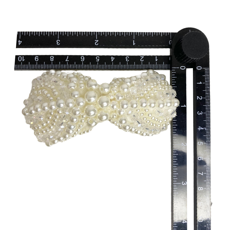Customized beaded embroidered shoes, pearl chains, beaded bow ornaments, sandals, accessories, sample processing and wholesale, bestsellers