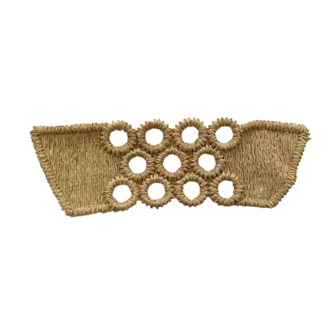 Customized new upper accessories raffia woven rope embroidery women sandals upper semi-finished jewelry wholesale processing