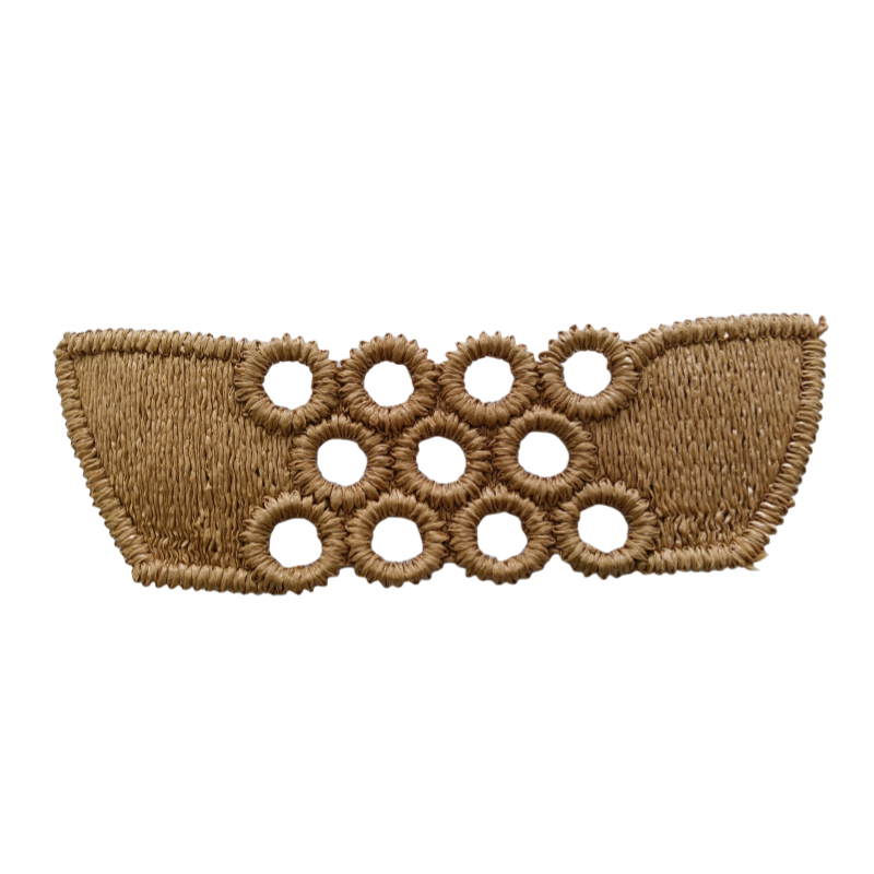 Customized new upper accessories raffia woven rope embroidery women sandals upper semi-finished jewelry wholesale processing