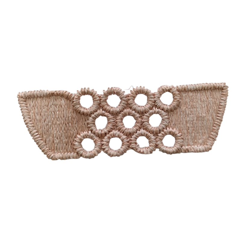 Customized new upper accessories raffia woven rope embroidery women sandals upper semi-finished jewelry wholesale processing