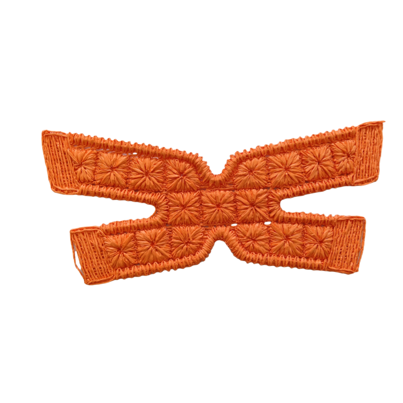 Customized new upper accessories raffia woven rope embroidery women sandals upper semi-finished jewelry wholesale processing