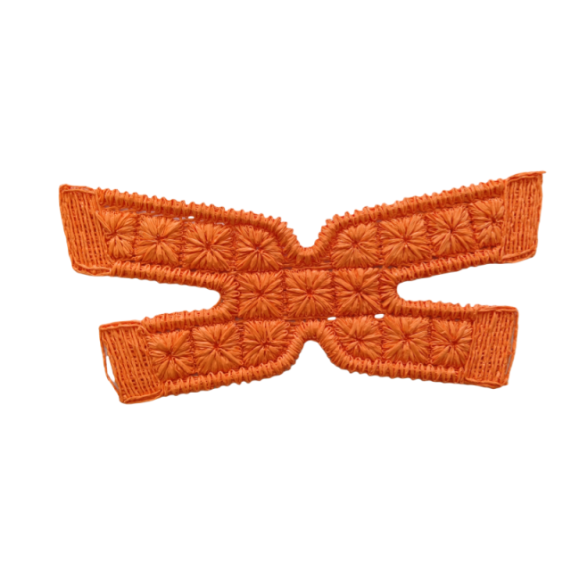 Customized new upper accessories raffia woven rope embroidery women sandals upper semi-finished jewelry wholesale processing