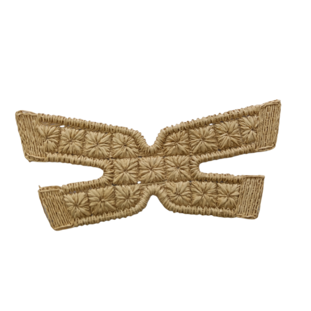 Customized new upper accessories raffia woven rope embroidery women sandals upper semi-finished jewelry wholesale processing