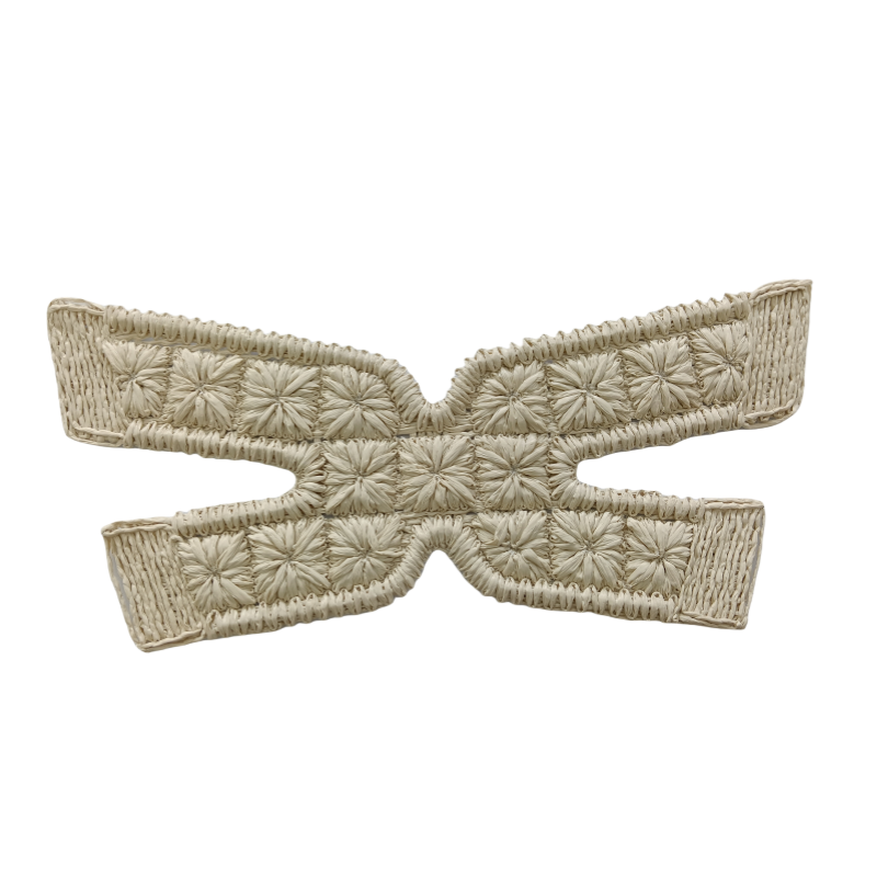 Customized new upper accessories raffia woven rope embroidery women sandals upper semi-finished jewelry wholesale processing