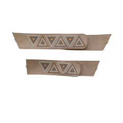 Customized new woven uppers hatpin uppers handmade beaded uppers for sample processing