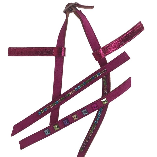 Customized vamps semi-finished shoes PU sandals gold tower nail buckle slippers jewelry children's shoes accessories to sample processing