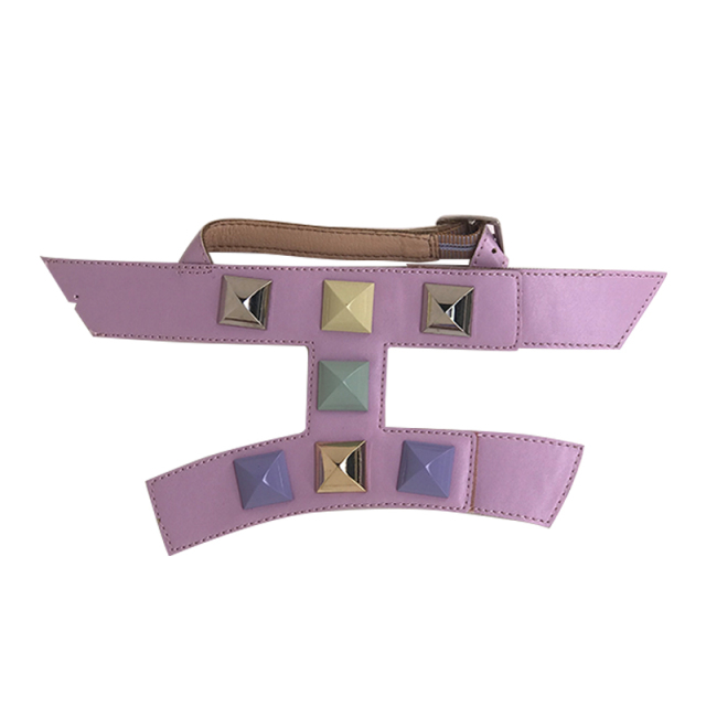 Customized vamps semi-finished shoes PU sandals gold tower nail buckle slippers jewelry children's shoes accessories to sample processing