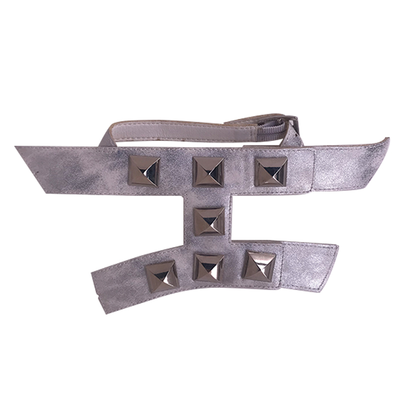 Customized vamps semi-finished shoes PU sandals gold tower nail buckle slippers jewelry children's shoes accessories to sample processing
