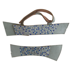 Customized vamps semi-finished shoes materials new laser hot diamond sandals slippers jewelry children's shoes accessories to sample processing