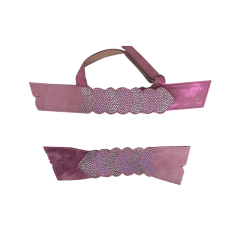 Customized uppers semi-finished shoes material PU flannel laser hot drilling sandals slippers jewelry children's shoes accessories to sample processing