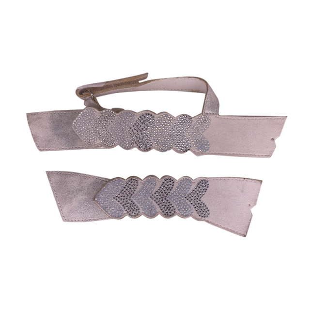 Customized uppers semi-finished shoes material PU flannel laser hot drilling sandals slippers jewelry children's shoes accessories to sample processing