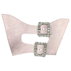 Customized shoes upper semi-finished shoes material environmental protection drill laser hot diamond sandals slippers jewelry children's shoes accessories to sample processing