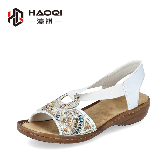 Metal buckle sandal upper