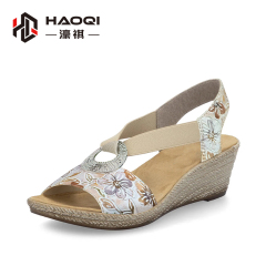 Metal buckle fish-mouth sandals upper
