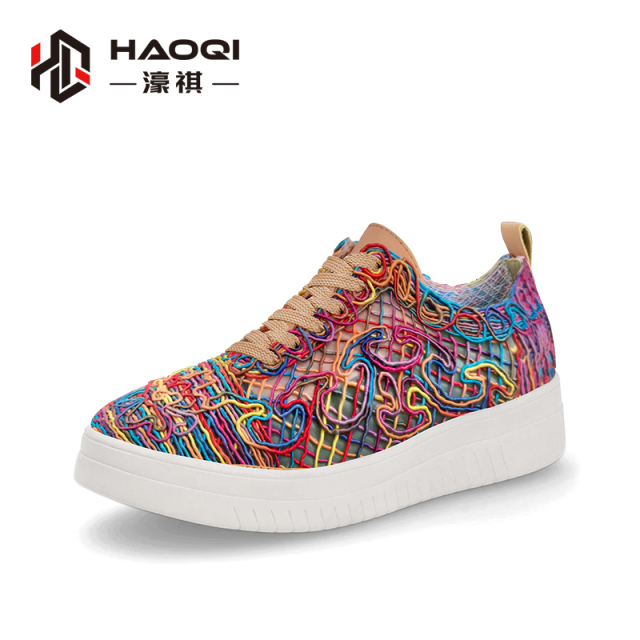 Rope-embroidered sandal upper