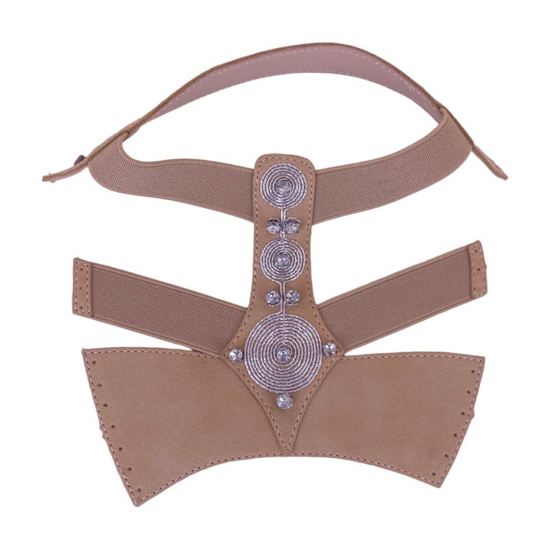 "Customized  semi-finished PU velvet fabric embroidered women's sandal upper semi-finished product processing and direct sales, available in multiple colors"