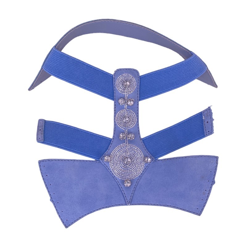 "Customized  semi-finished PU velvet fabric embroidered women's sandal upper semi-finished product processing and direct sales, available in multiple colors"