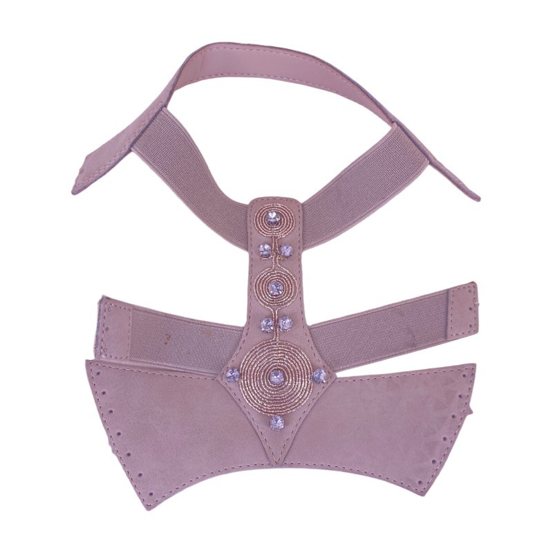"Customized  semi-finished PU velvet fabric embroidered women's sandal upper semi-finished product processing and direct sales, available in multiple colors"