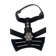 Factory direct sales and customization of cross-border hand-stitched beaded electric embroidery velvet and denim shoe uppers, semi-finished upper materials