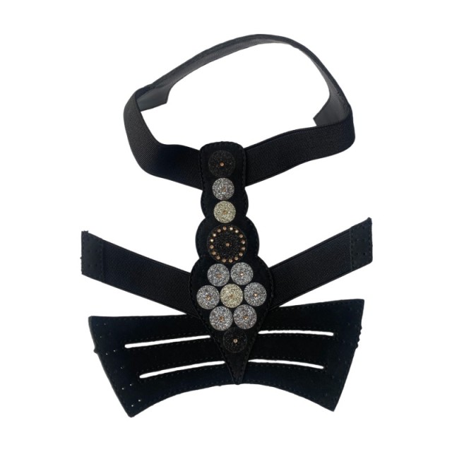 Factory direct sales and customization of cross-border hand-stitched beaded electric embroidery velvet and denim shoe uppers, semi-finished upper materials