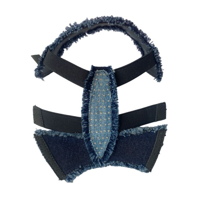 Factory direct sales and customization of cross-border hand-stitched beaded electric embroidery velvet and denim shoe uppers, semi-finished upper materials