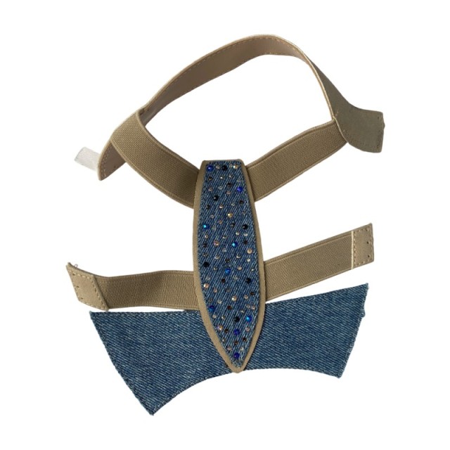 Factory direct sales and customization of cross-border hand-stitched beaded electric embroidery velvet and denim shoe uppers, semi-finished upper materials