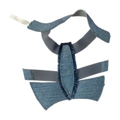 Wholesale of semi-finished accessories for custom-made new shoe upper parts, including denim, embroidered velvet, hand-stitched beaded women's sandal uppers