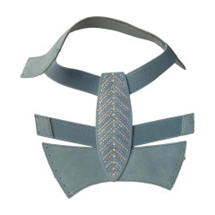 Wholesale of semi-finished accessories for custom-made new shoe upper parts, including denim, embroidered velvet, hand-stitched beaded women's sandal uppers