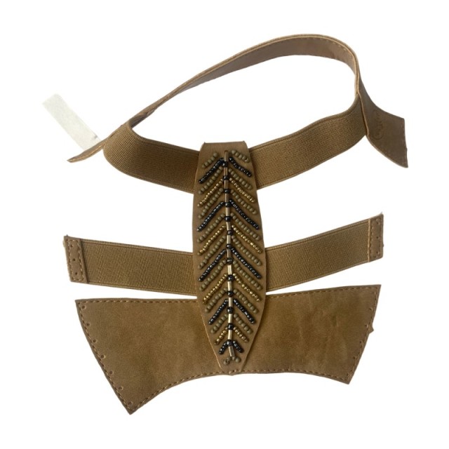 The 2025 summer new custom domestic and foreign trade semi-loop flower-beaded hollowed-out sandals have an elastic band on the outside of the upper