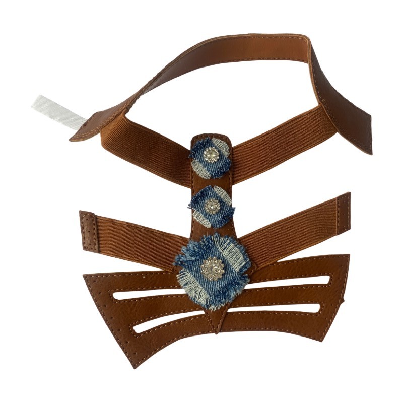 Cunha sandálias mulheres verão cross-border comércio exterior boho chic nova moda pedras preciosas frisadas veludo denim