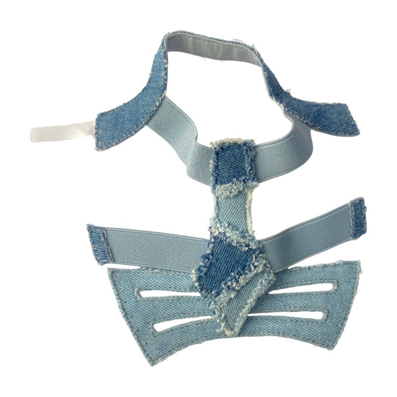 Cunha sandálias mulheres verão cross-border comércio exterior boho chic nova moda pedras preciosas frisadas veludo denim