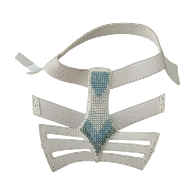 Custom-made large-sized foreign trade women's casual shoe upper, new style lace-up women's elastic band Roman sandal upper material