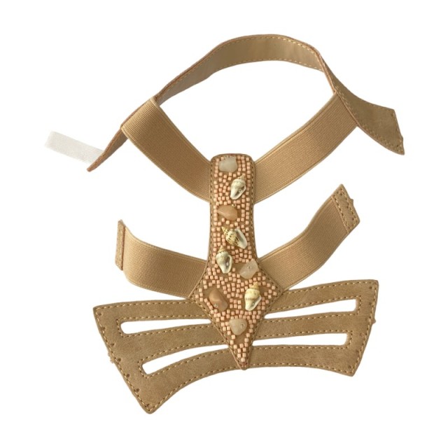 Custom-made large-sized foreign trade women's casual shoe upper, new style lace-up women's elastic band Roman sandal upper material