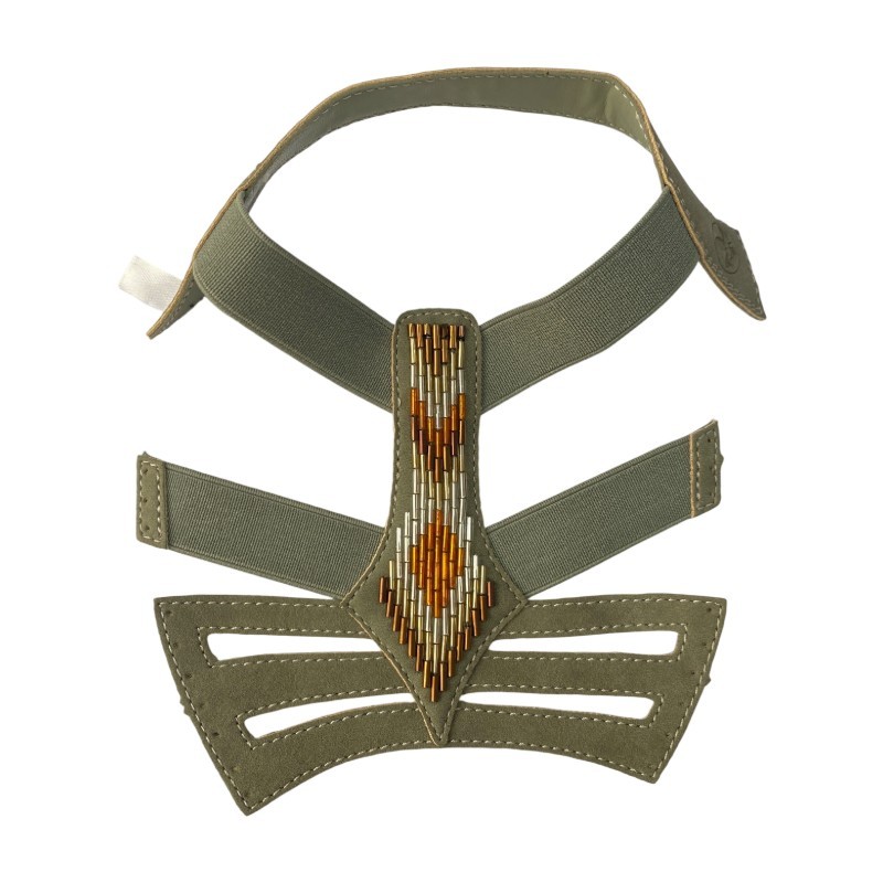 The 2025 new Bohemian-style women's sandals and slipper upper, wedge heel, beaded elastic band cross-border casual sandals upper