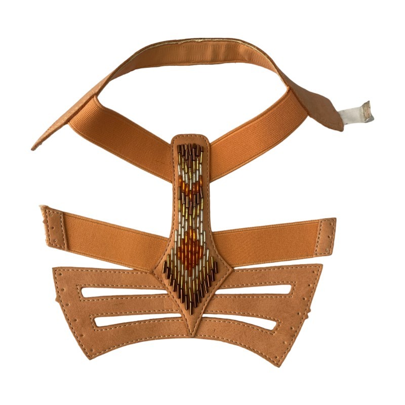 The 2025 new Bohemian-style women's sandals and slipper upper, wedge heel, beaded elastic band cross-border casual sandals upper