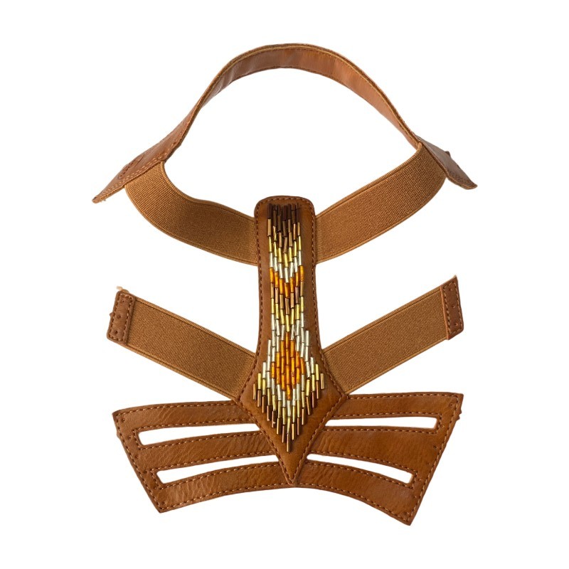 The upper and material of the 2025 summer new export open-toe casual beach bead Bohemian wedge heel flat sandals