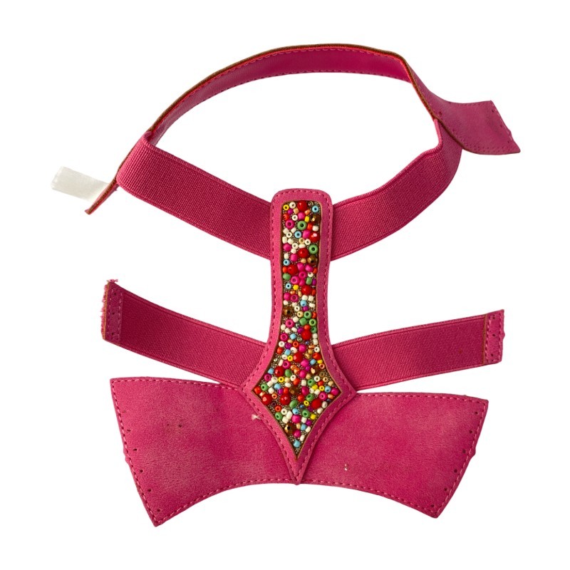 The upper and material of the 2025 summer new export open-toe casual beach bead Bohemian wedge heel flat sandals