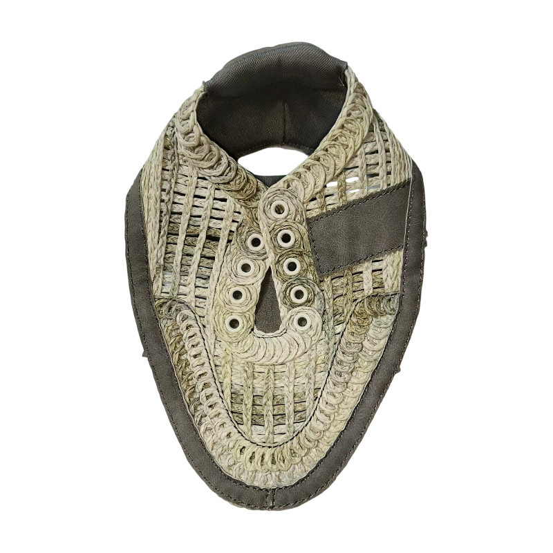 Rope-embroidered casual sandal upper
