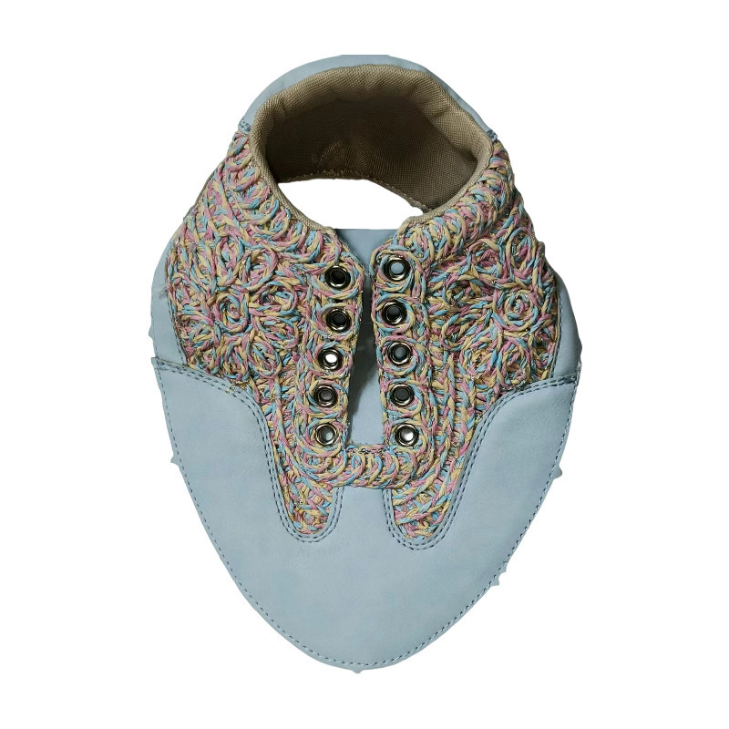 Rope-embroidered casual sandal upper