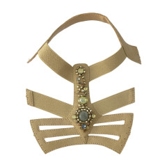 "Customized processing  of new handcrafted beaded and gemstone upper velvet elastic band upper accessories"