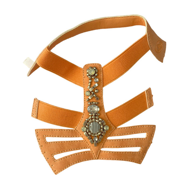 "Customized processing  of new handcrafted beaded and gemstone upper velvet elastic band upper accessories"