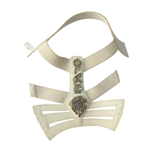 "Customized processing  of new handcrafted beaded and gemstone upper velvet elastic band upper accessories"