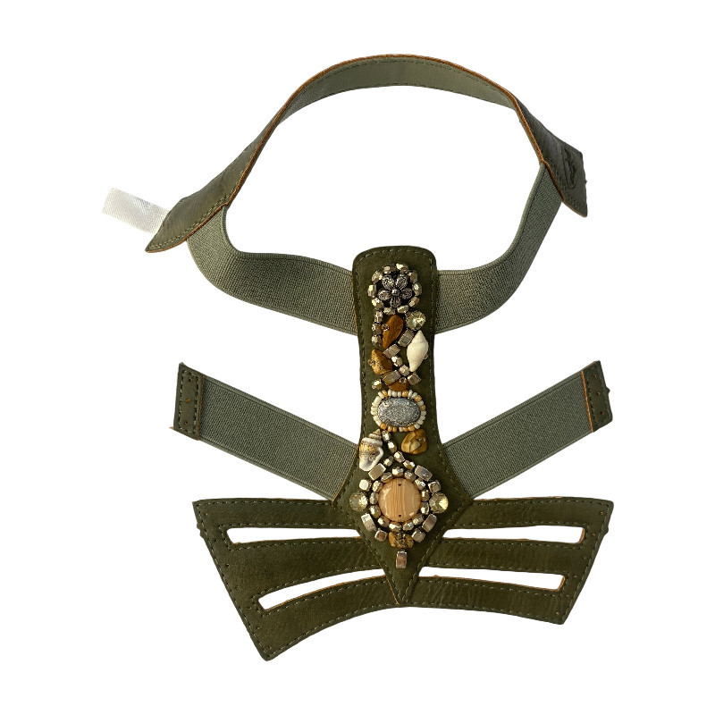 Customized factory direct sales of women's sandals, slippers, uppers, conch elastic bands, upper parts, rhinestones, clothing, shoes, accessories and accessories