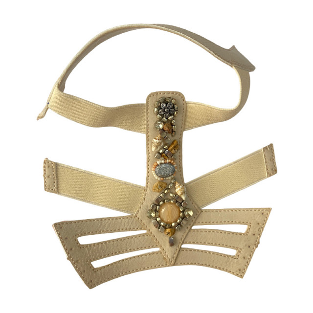 Customized factory direct sales of women's sandals, slippers, uppers, conch elastic bands, upper parts, rhinestones, clothing, shoes, accessories and accessories