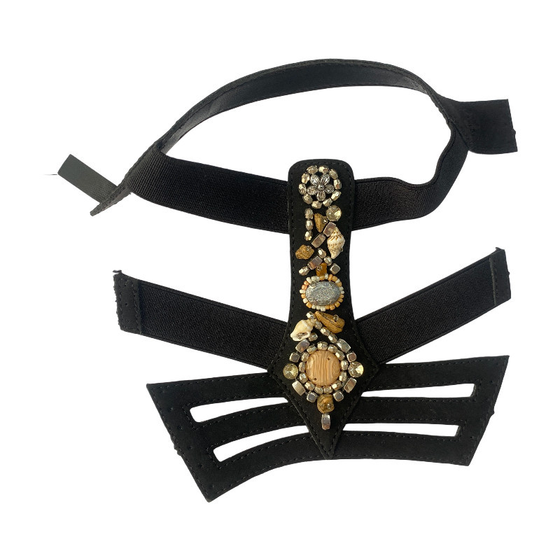 Customized factory direct sales of women's sandals, slippers, uppers, conch elastic bands, upper parts, rhinestones, clothing, shoes, accessories and accessories
