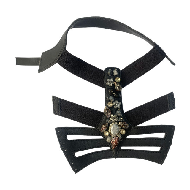 Factory direct sales of custom-made Bohemian style shoes with diamond-encrusted upper accessories and elastic band upper women's shoe accessories, full diamonds